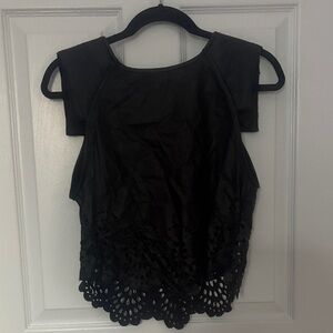 Elegant Black Lace Women's Top